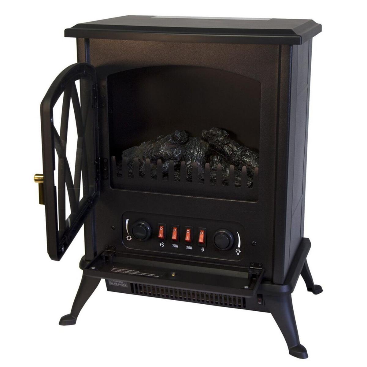 World Marketing Comfort Glow The Ashton Electric Stove - Black World Marketing Comfort Glow The Ashton Electric Stove - Black