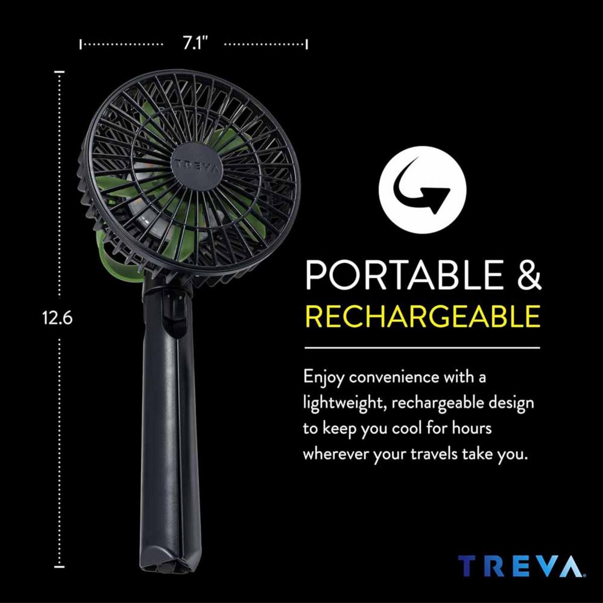 O2 Cool Treva 5 Inch Tripod Fan with Built-In Light and Attachable Phone Mount - Black O2 Cool Treva 5 Inch Tripod Fan with Built-In Light and Attachable Phone Mount - Black