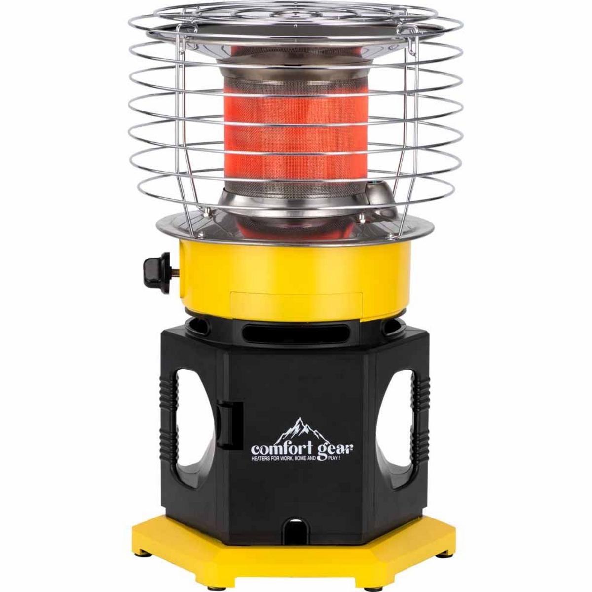 World Marketing Double Tank Portable 360° Indoor Outdoor Propane Heater - Black/Yellow World Marketing Double Tank Portable 360° Indoor Outdoor Propane Heater - Black/Yellow