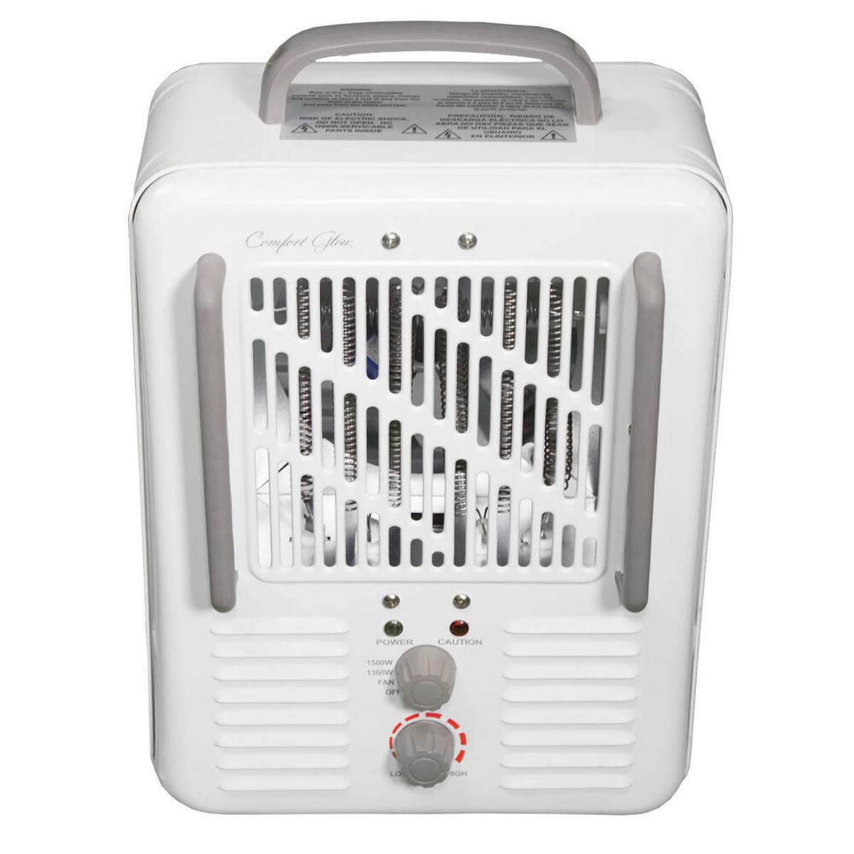 World Marketing Comfort Glow Milkhouse Style Electric Heater - White World Marketing Comfort Glow Milkhouse Style Electric Heater - White