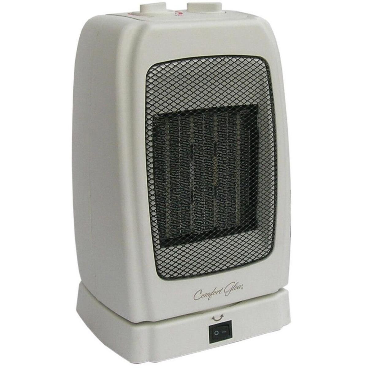 World Marketing Comfort Glow Oscillating Ceramic Heater - White World Marketing Comfort Glow Oscillating Ceramic Heater - White