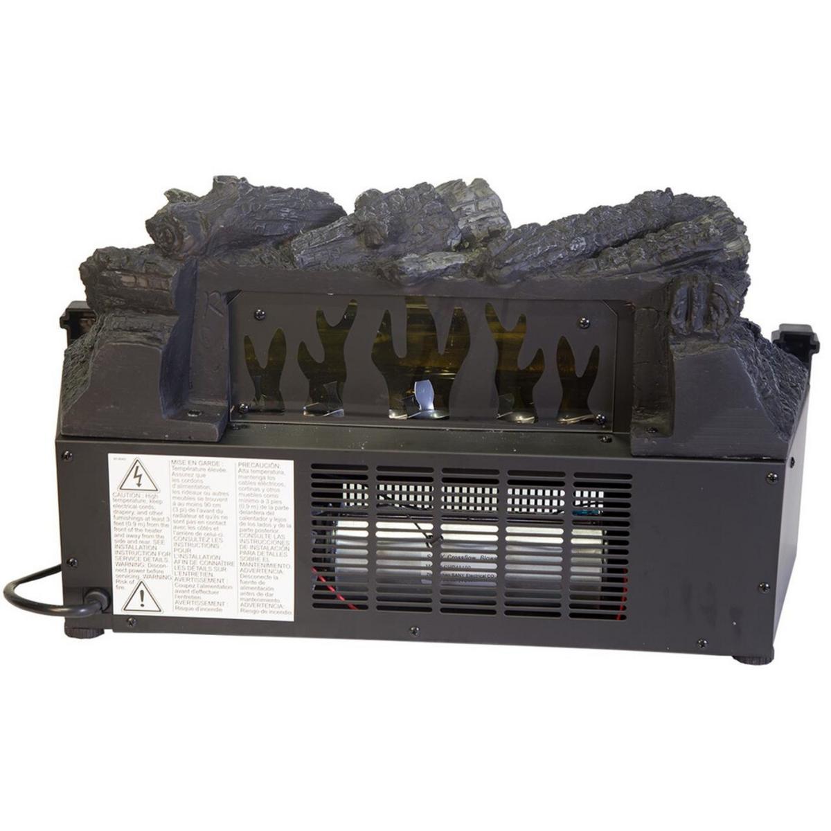 World Marketing Comfort Glow Electric Log Set with Heater - Black World Marketing Comfort Glow Electric Log Set with Heater - Black