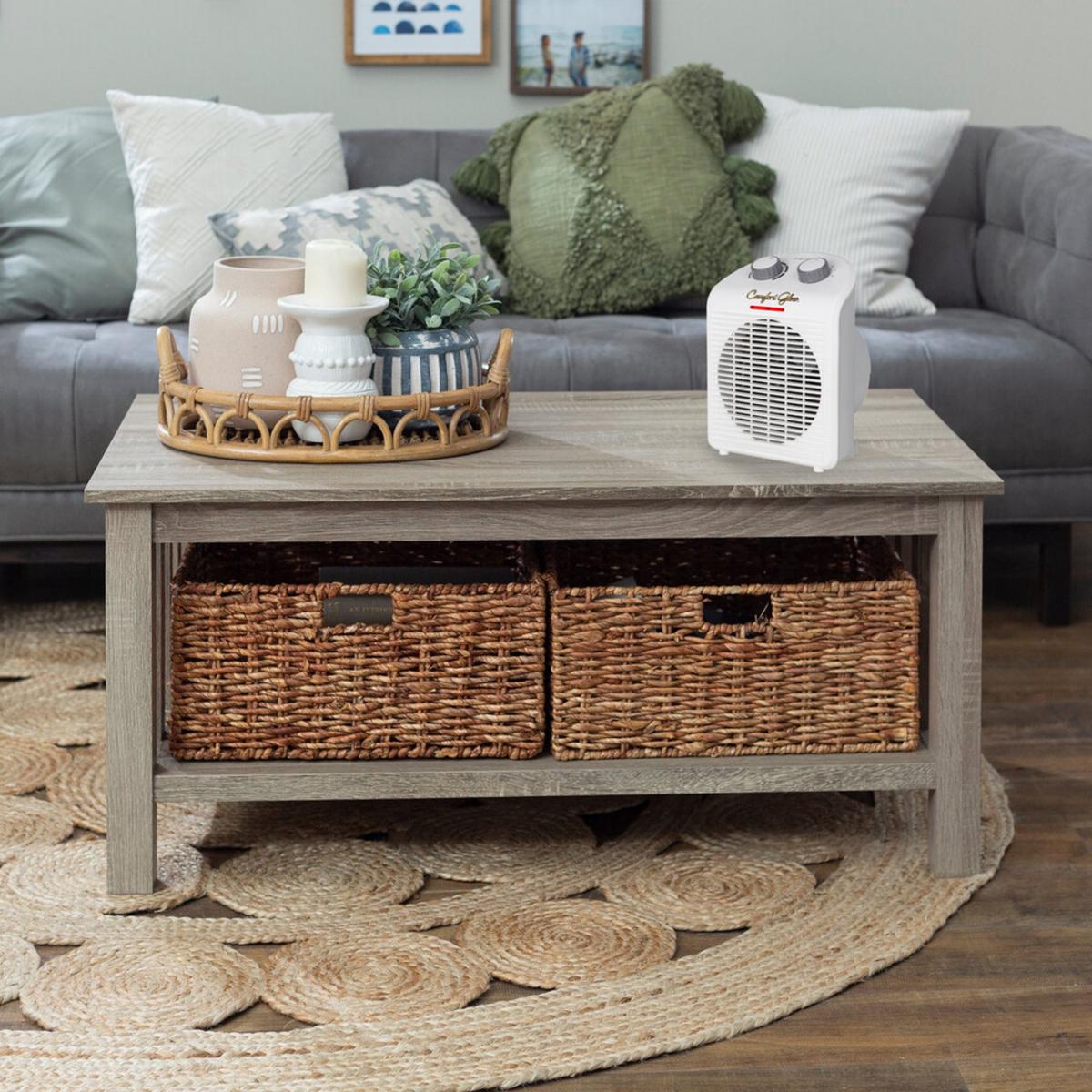 World Marketing Comfort Glow Electric Fan Forced Heater - White World Marketing Comfort Glow Electric Fan Forced Heater - White