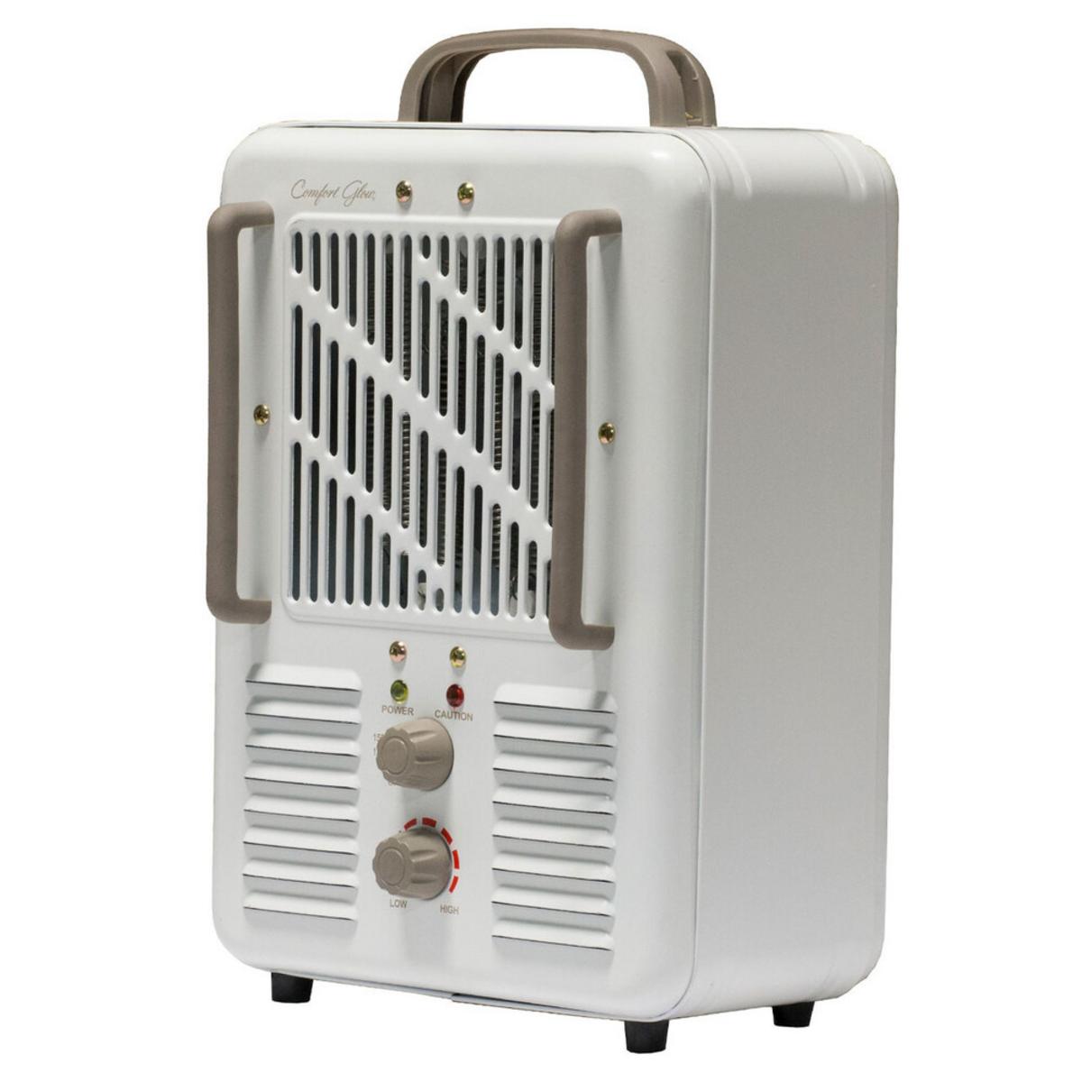 World Marketing Comfort Glow Milkhouse Style Electric Heater with 3-prong Grounded Plug - White World Marketing Comfort Glow Milkhouse Style Electric Heater with 3-prong Grounded Plug - White
