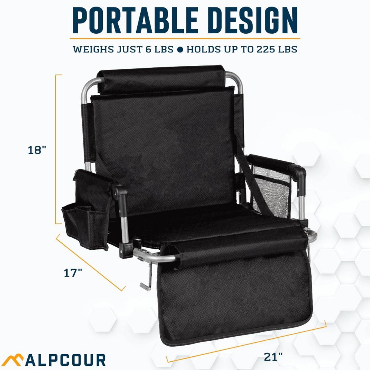 Alpcour Foldable Stadium Seat with Armrests Alpcour Foldable Stadium Seat with Armrests