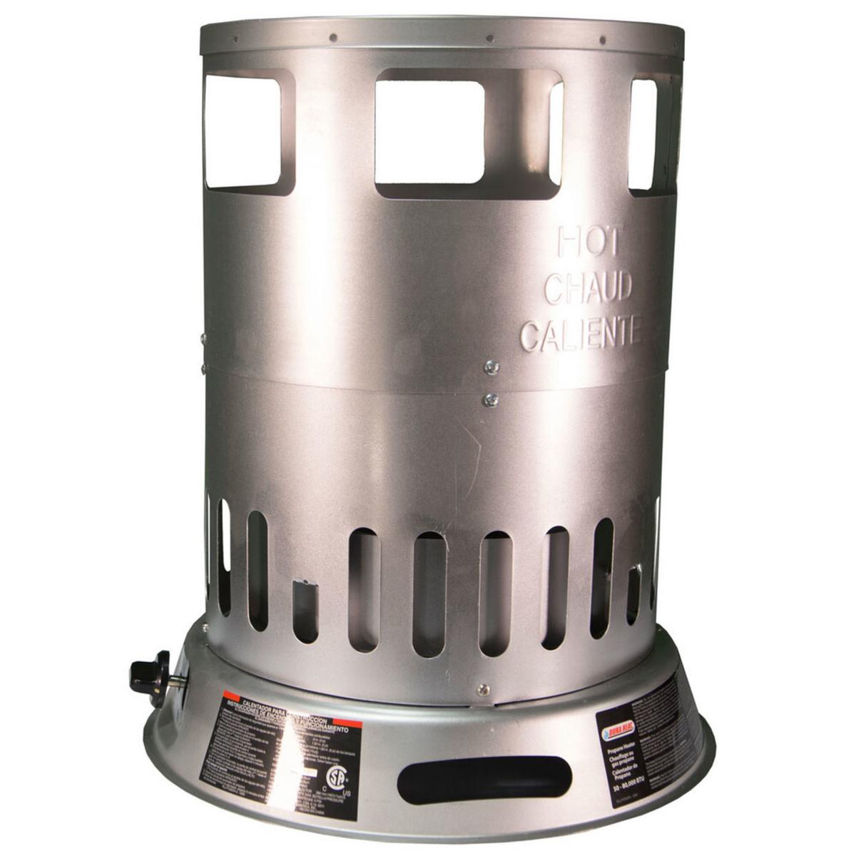 World Marketing 50-80,000 BTU Propane (LP) Convection Heater - Silver World Marketing 50-80,000 BTU Propane (LP) Convection Heater - Silver