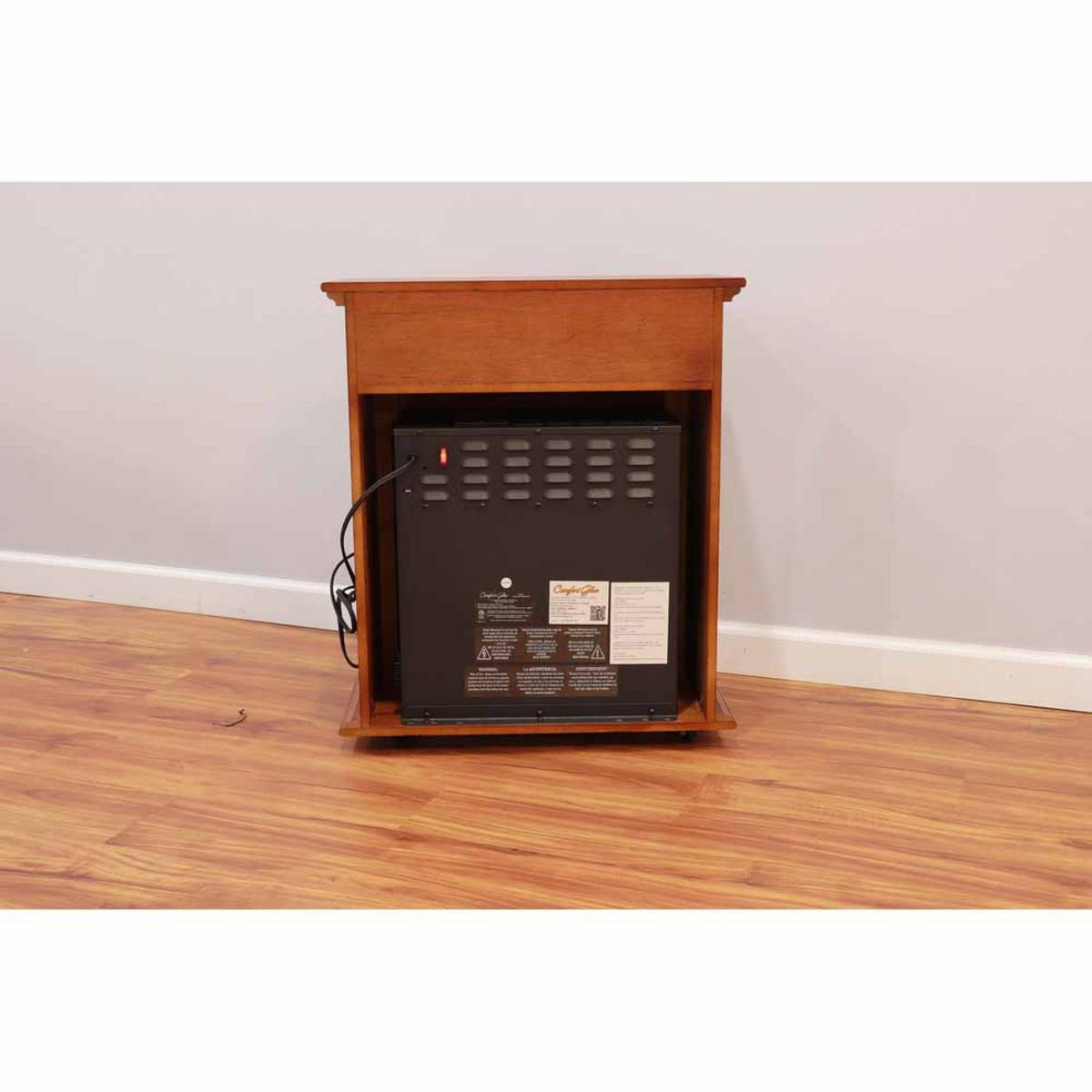 World Marketing Comfort Glow Electric Quartz Fireplace - French Walnut World Marketing Comfort Glow Electric Quartz Fireplace - French Walnut