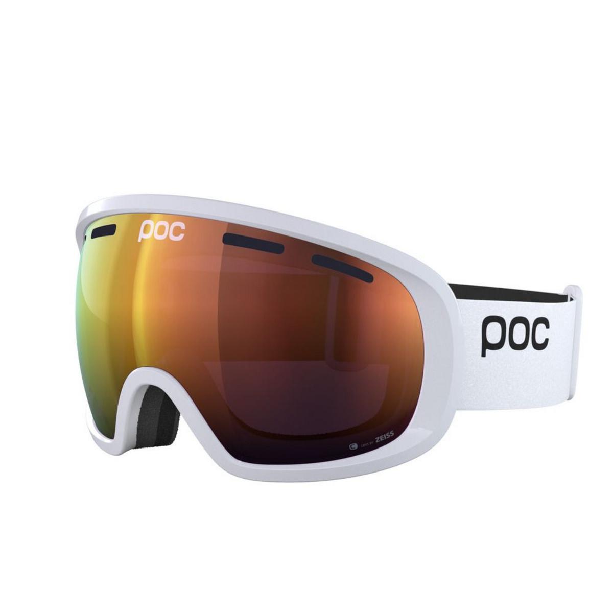 POC Fovea Ski Goggles Partly Sunny Orange Lens - Hydrogen White Frame POC Fovea Ski Goggles Partly Sunny Orange Lens - Hydrogen White Frame