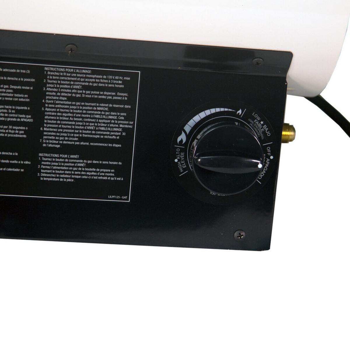 World Marketing 70K-125K BTU Propane(LP) Forced Air Heater - Continuous Ignition/White World Marketing 70K-125K BTU Propane(LP) Forced Air Heater - Continuous Ignition/White