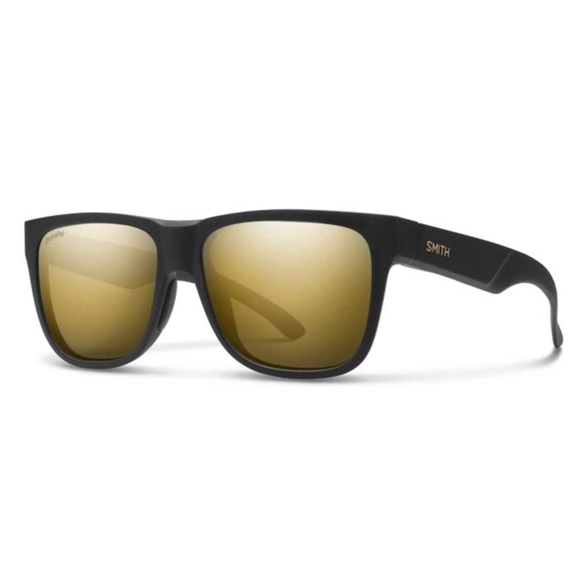 Smith Optics Lowdown 2 Sunglasses ChromaPop Polarized Black Gold Mirror - Matte Black Gold Frame Smith Optics Lowdown 2 Sunglasses ChromaPop Polarized Black Gold Mirror - Matte Black Gold Frame