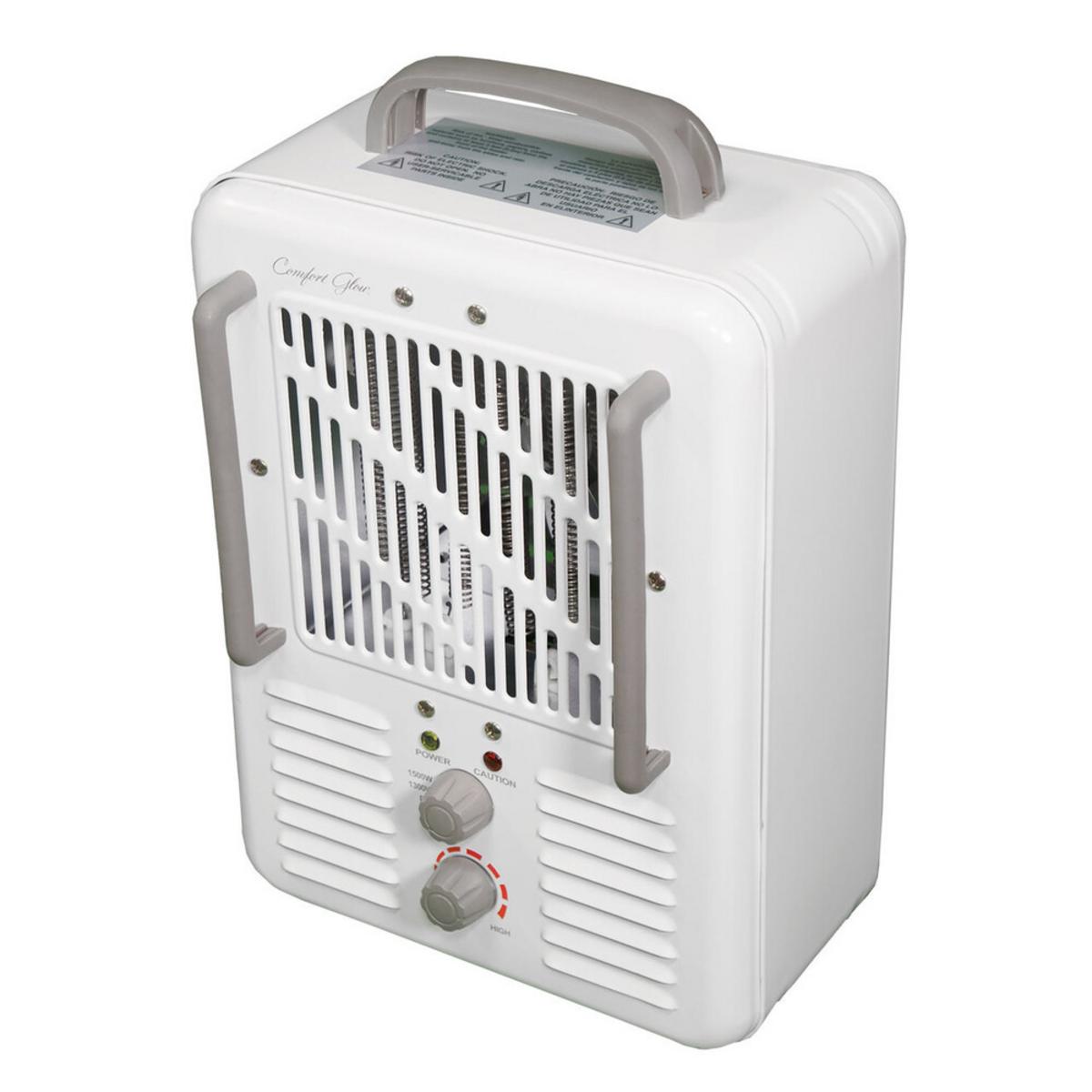 World Marketing Comfort Glow Milkhouse Style Electric Heater - White World Marketing Comfort Glow Milkhouse Style Electric Heater - White