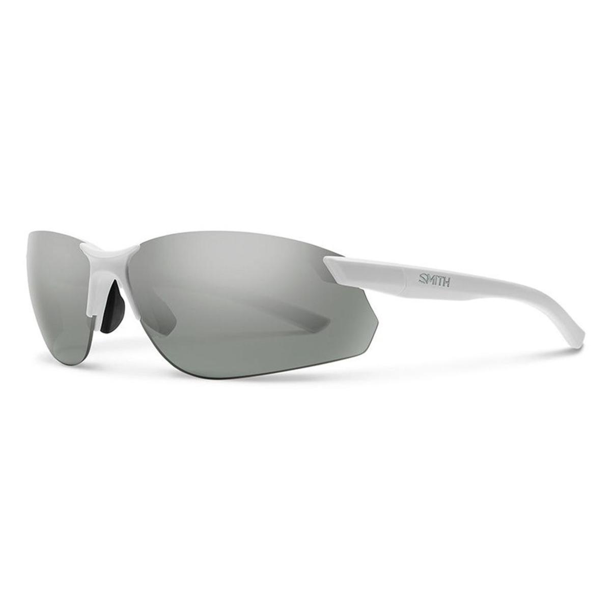 Smith Optics Parallel Max 2 Sunglasses Polarized Platinum Mirror - Matte White Frame Smith Optics Parallel Max 2 Sunglasses Polarized Platinum Mirror - Matte White Frame