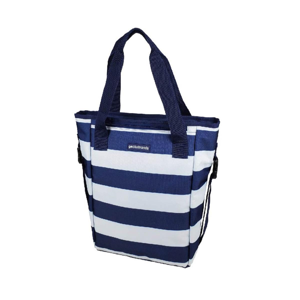 Geckobrands Convertible Tote & Backpack - Blue/White Stripe Geckobrands Convertible Tote & Backpack - Blue/White Stripe