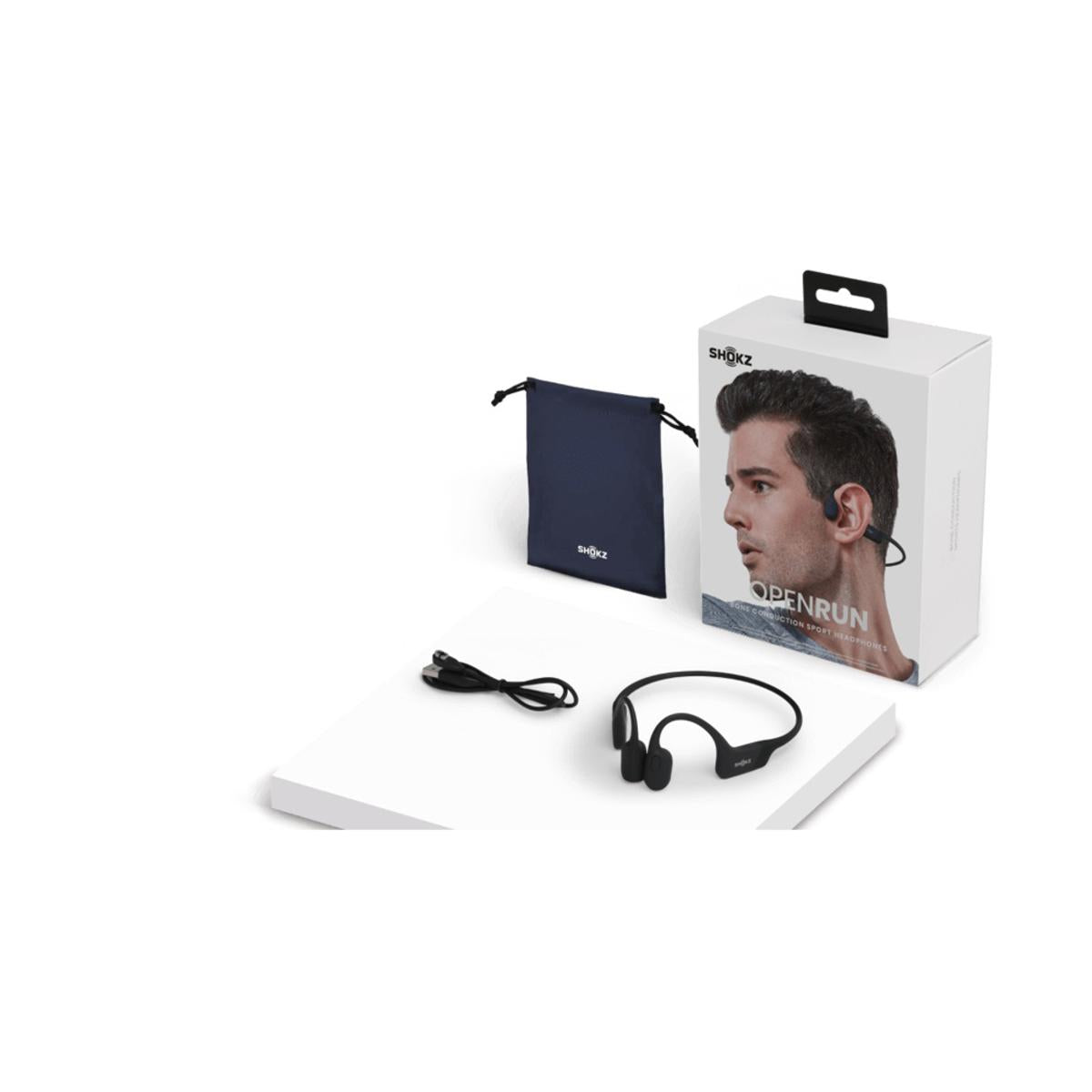 Shokz OpenRun Mini Bone Conduction Open-Ear Endurance Headphones - Black Shokz OpenRun Mini Bone Conduction Open-Ear Endurance Headphones - Black
