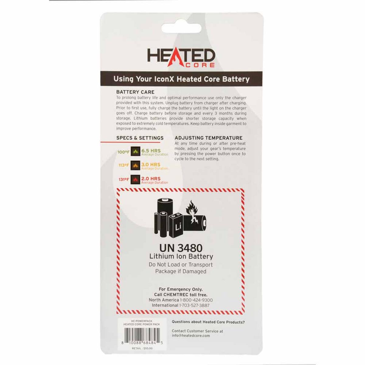 Pnuma Outdoors Iconx Heated Core Powerpack Replacement Charger & Battery for Base Layer Pnuma Outdoors Iconx Heated Core Powerpack Replacement Charger & Battery for Base Layer