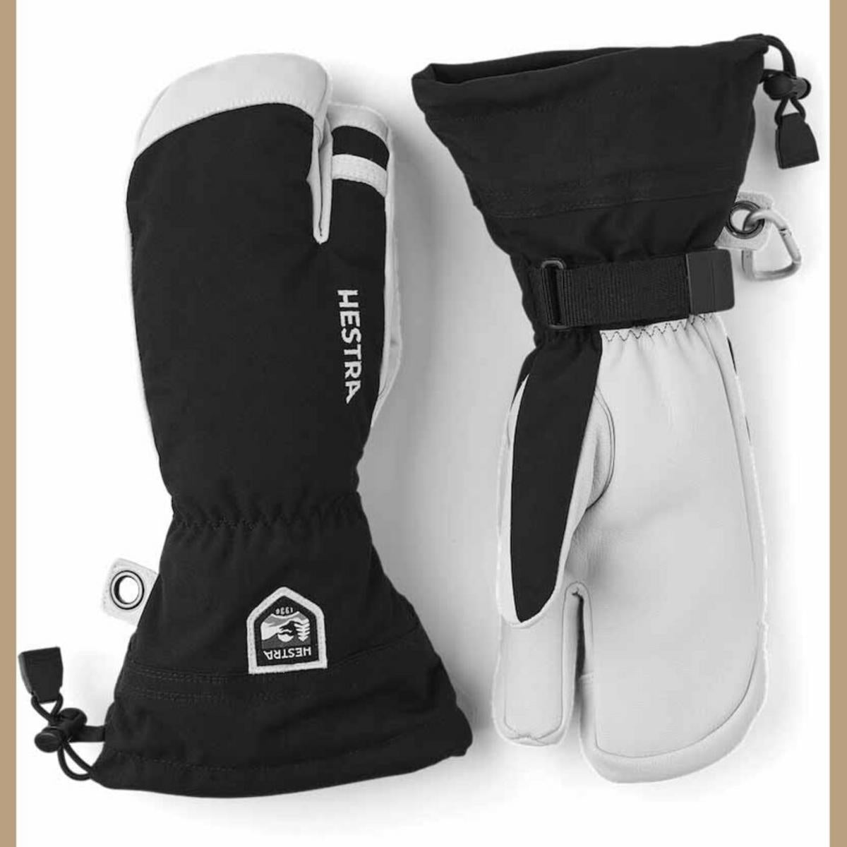 Hestra Heli Army Leather 3-Finger Winter Mitten Hestra Heli Army Leather 3-Finger Winter Mitten