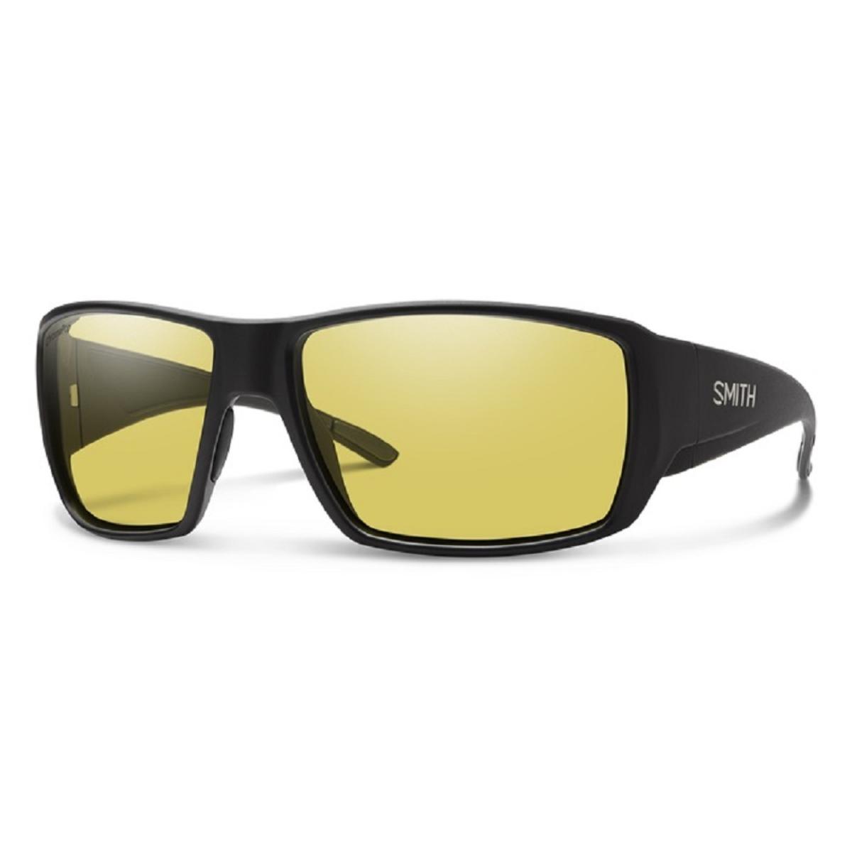 Smith Optics Guide's Choice Sunglasses Chromapop Polarized Low Light Yellow - Matte Black Frame Smith Optics Guide's Choice Sunglasses Chromapop Polarized Low Light Yellow - Matte Black Frame