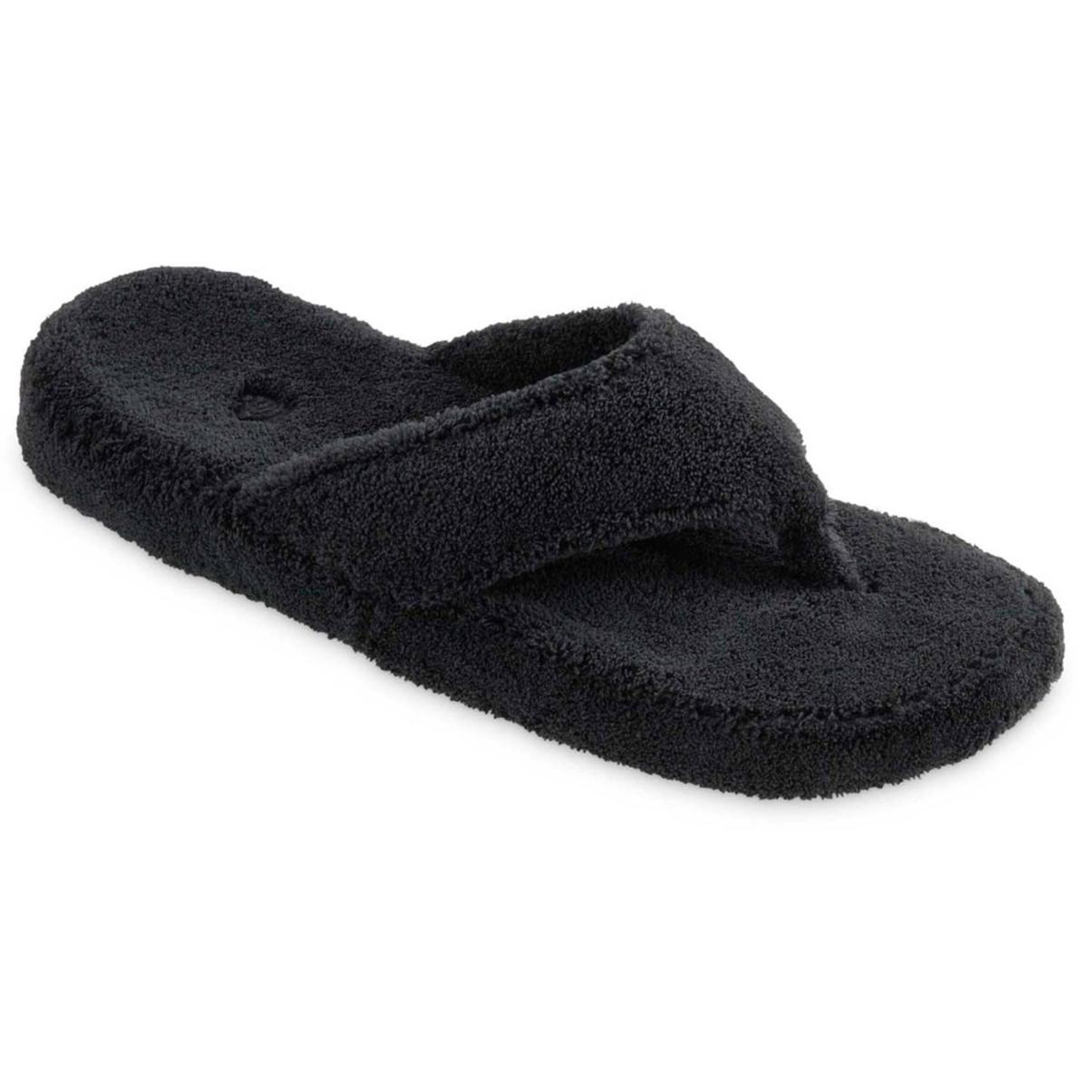 ACORN Women's Spa Thong Slippers - Black ACORN Women's Spa Thong Slippers - Black