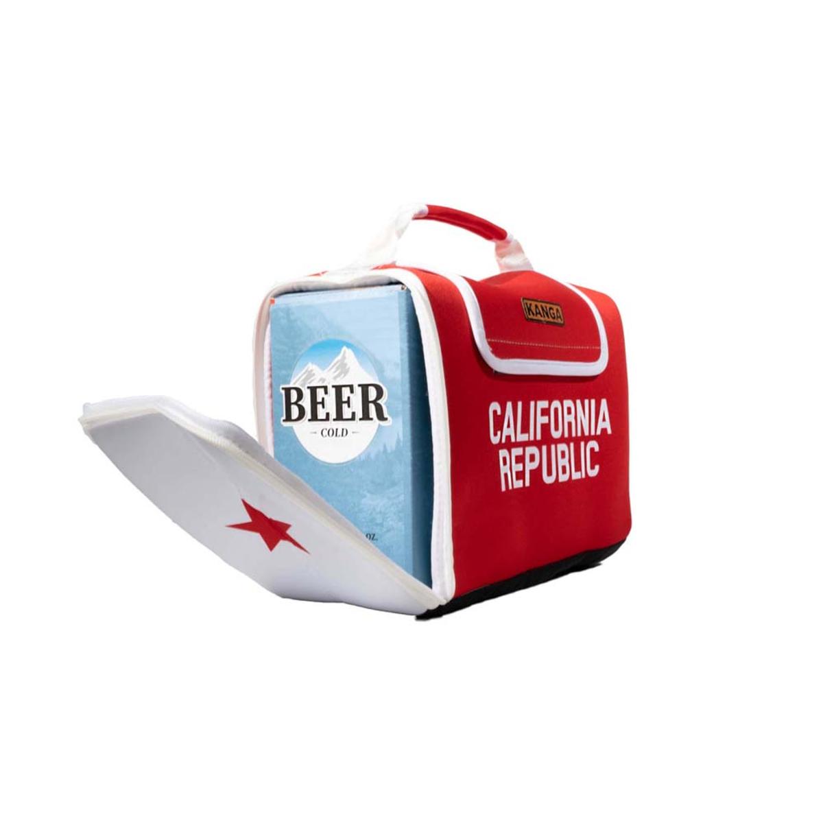 Kanga Coolers California Flag Kase Mate Standard 12 Pack Cooler - California Kanga Coolers California Flag Kase Mate Standard 12 Pack Cooler - California