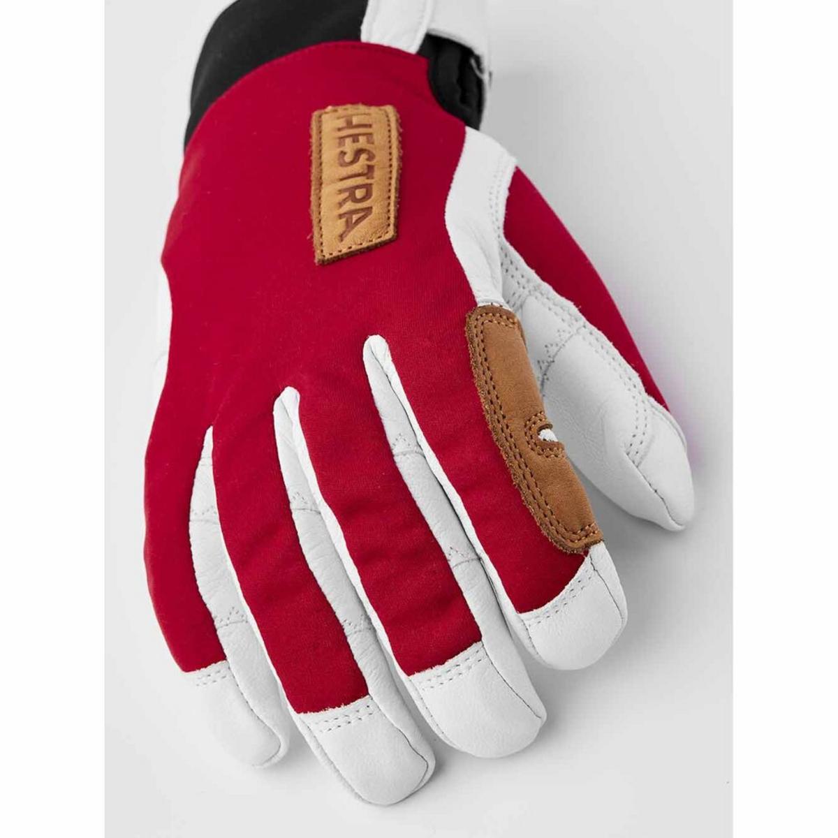 Hestra Unisex Ergo Grip Active Wool Terry 5-Finger Gloves (Red/Off White) Hestra Unisex Ergo Grip Active Wool Terry 5-Finger Gloves (Red/Off White)