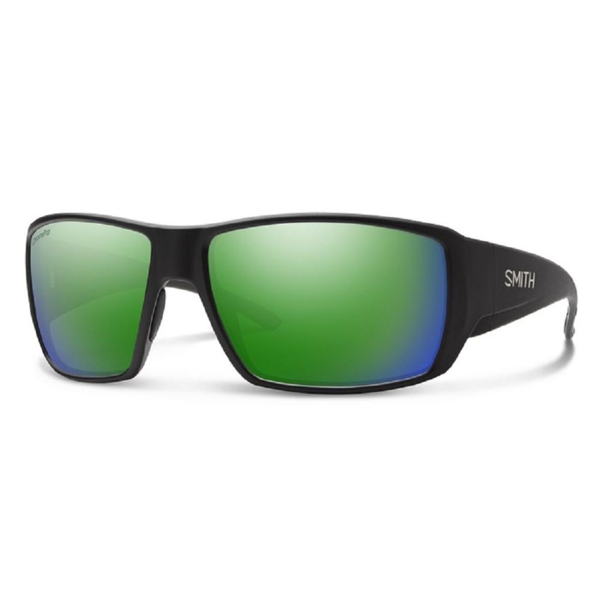 Smith Optics Guide's Choice Sunglasses ChromaPop Glass Polarized Green Mirror - Matte Black Frame Smith Optics Guide's Choice Sunglasses ChromaPop Glass Polarized Green Mirror - Matte Black Frame