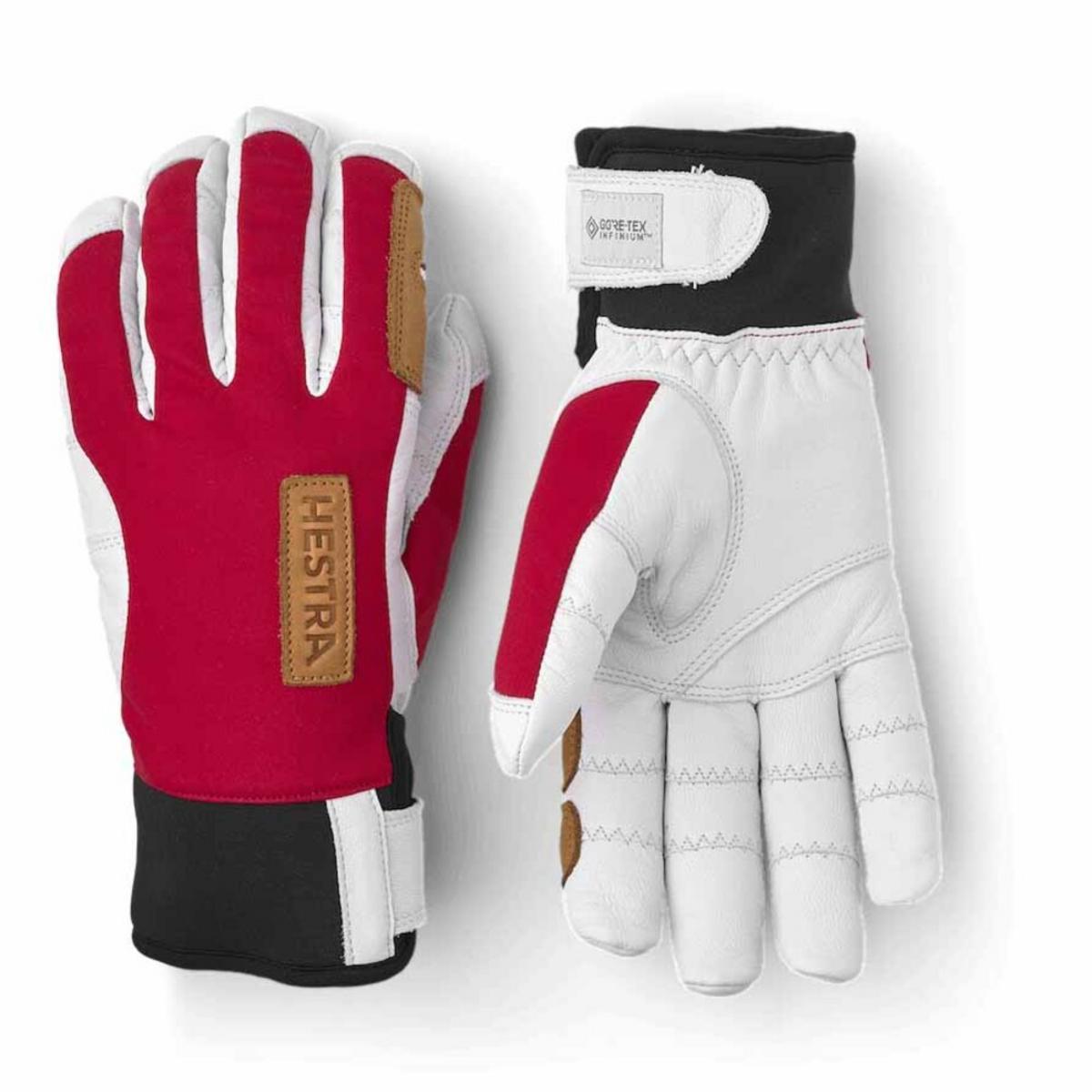 Hestra Unisex Ergo Grip Active Wool Terry 5-Finger Gloves (Red/Off White) Hestra Unisex Ergo Grip Active Wool Terry 5-Finger Gloves (Red/Off White)