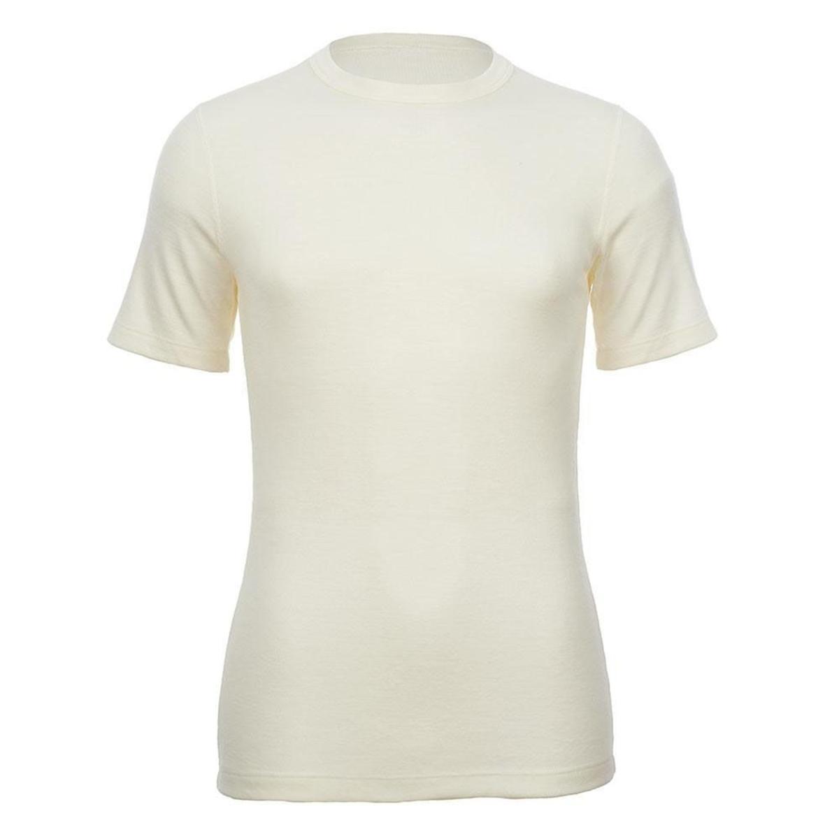 Merino Skins Unisex Short Sleeve Crew Neck - White Merino Skins Unisex Short Sleeve Crew Neck - White
