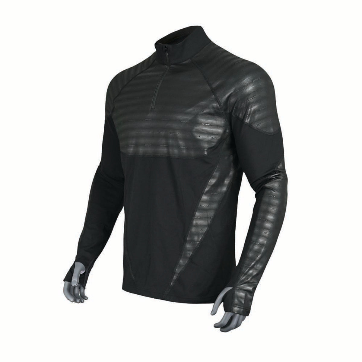 Seirus Men's Heatwave Mapped Long Sleeve 1/4 Zip Mock Top Seirus Men's Heatwave Mapped Long Sleeve 1/4 Zip Mock Top