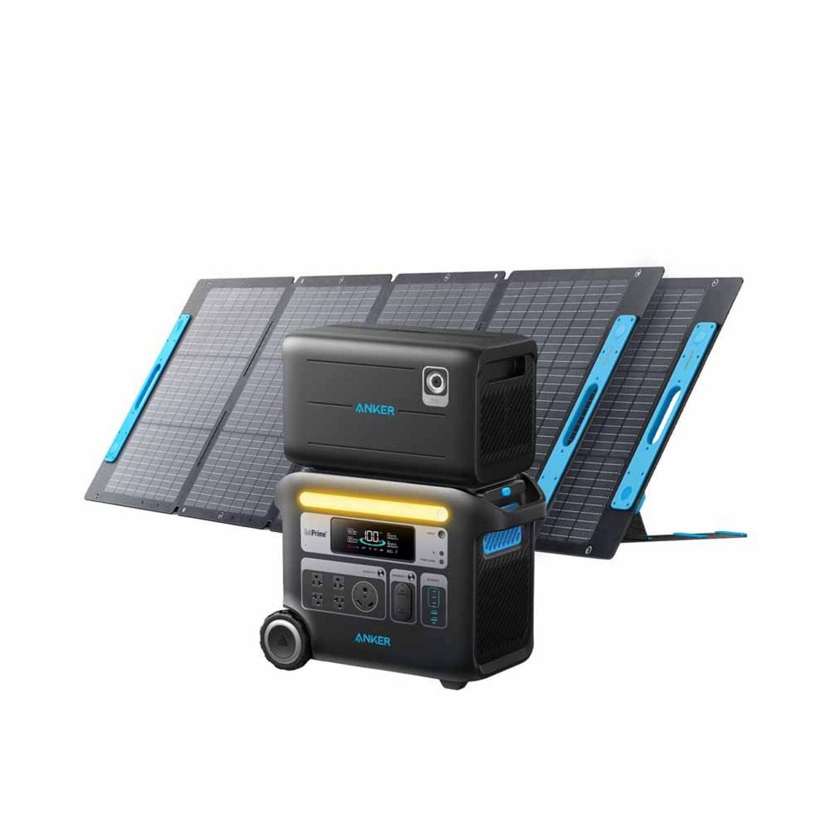 Anker Solar Generator 767 - PowerHouse 2048Wh with 2 x 200W Solar Panel and Expansion Battery Anker Solar Generator 767 - PowerHouse 2048Wh with 2 x 200W Solar Panel and Expansion Battery