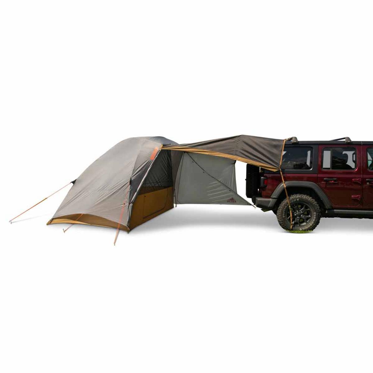 Kelty Caboose 4 Person Tailgate Tent - Smoke/Beluga/Dull Gold Kelty Caboose 4 Person Tailgate Tent - Smoke/Beluga/Dull Gold