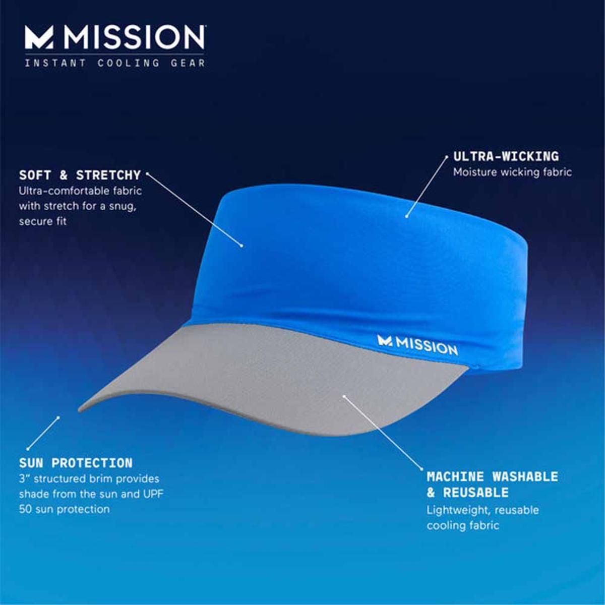 Mission Cooling Visor - White & Black Mission Cooling Visor - White & Black