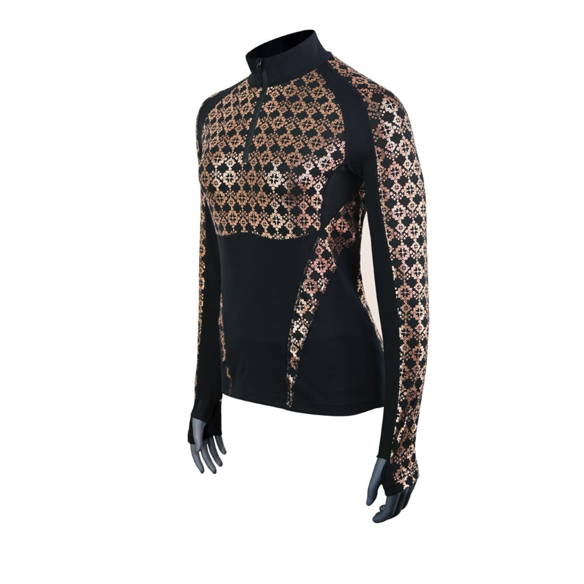 Seirus Women's Heatwave Mapped Long Sleeve 1/4 Zip Mock Top Seirus Women's Heatwave Mapped Long Sleeve 1/4 Zip Mock Top