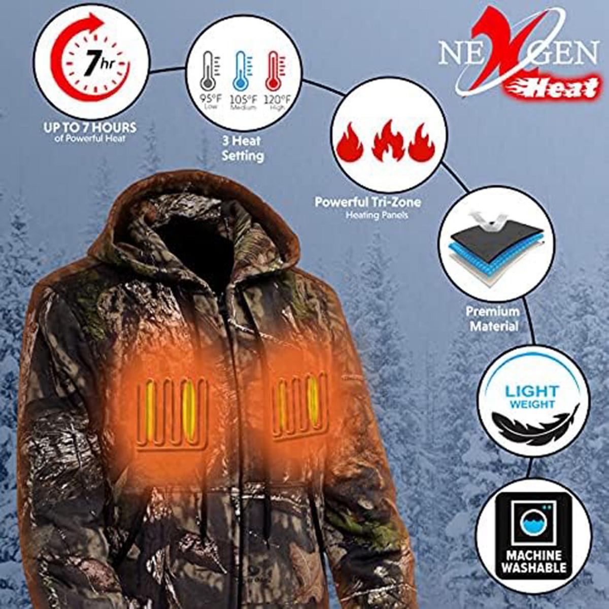 Nexgen Heat Women's 7V Heated Zipper Hoodie Nexgen Heat Women's 7V Heated Zipper Hoodie