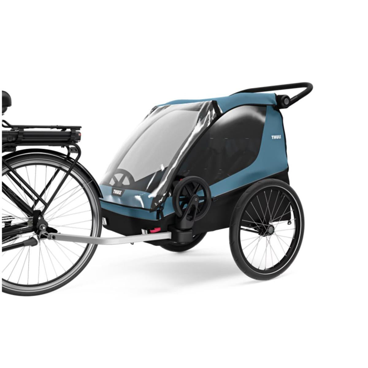 Thule Courier 2-Seat Kids Cargo Bike Trailer - Aegean Blue Thule Courier 2-Seat Kids Cargo Bike Trailer - Aegean Blue