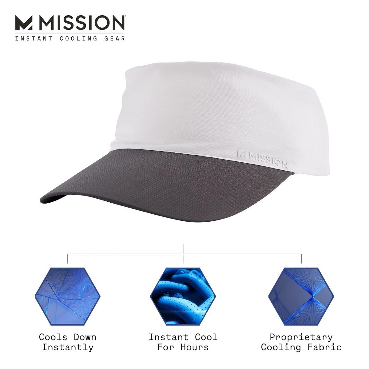 Mission Cooling Visor - White & Black Mission Cooling Visor - White & Black