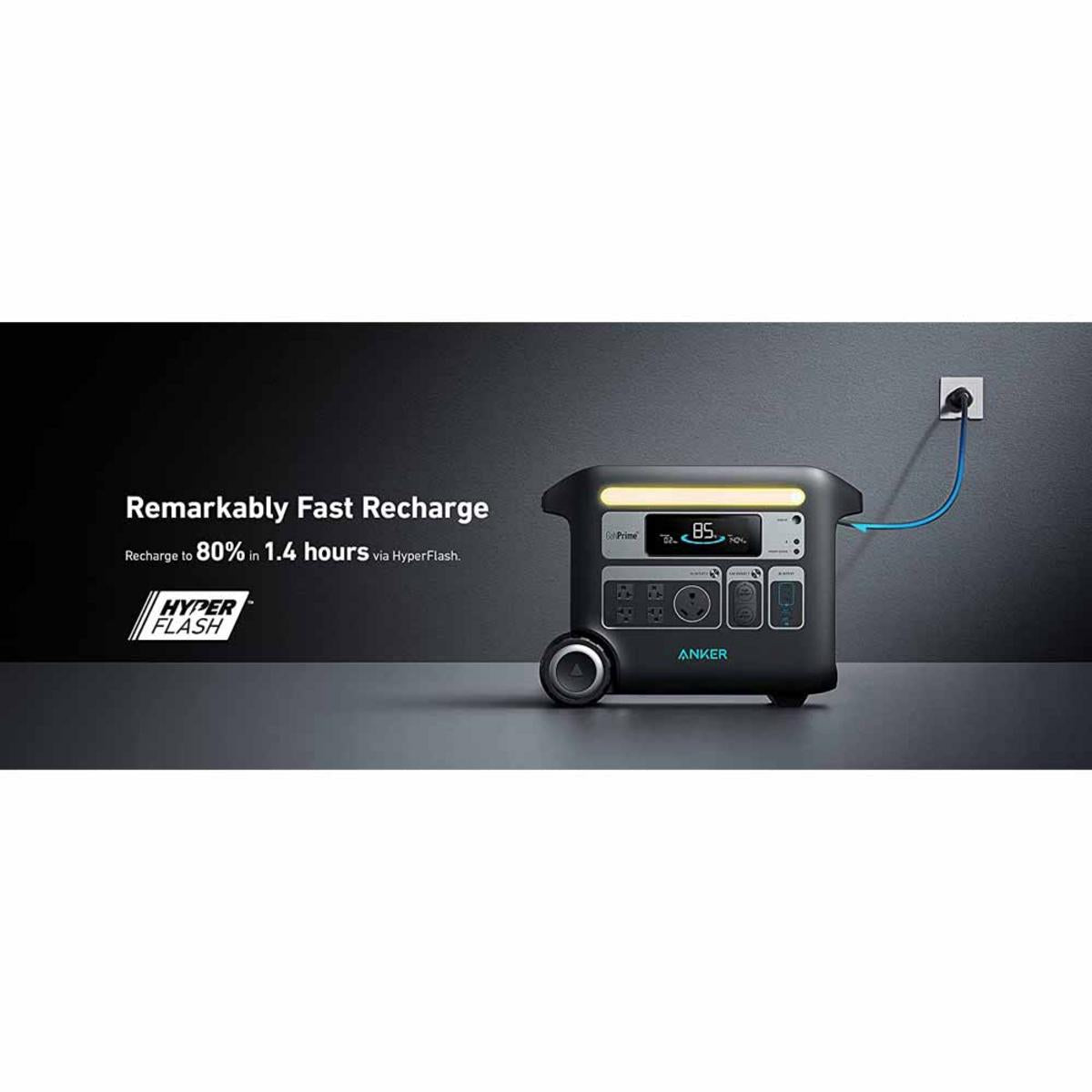 Anker Solar Generator 767 - PowerHouse 2048Wh with 100W Solar Panels Anker Solar Generator 767 - PowerHouse 2048Wh with 100W Solar Panels