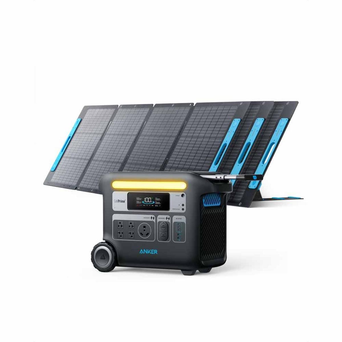 Anker Solar Generator 767 - PowerHouse 2048Wh with 3 x 200W Solar Panels Anker Solar Generator 767 - PowerHouse 2048Wh with 3 x 200W Solar Panels