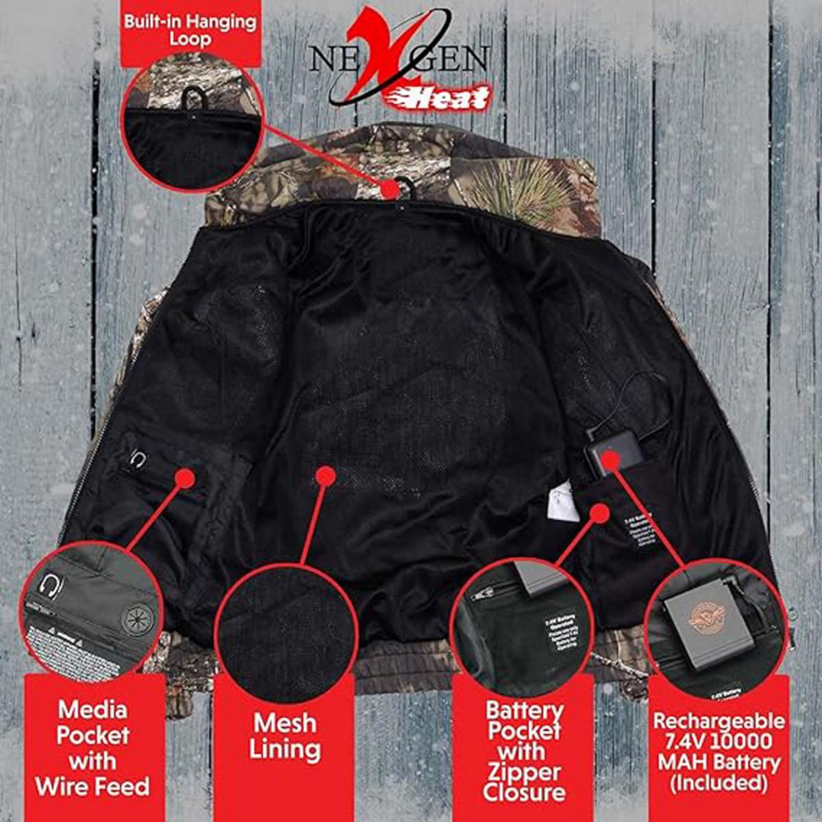 Nexgen Heat Women's 7V Heated Zipper Hoodie Nexgen Heat Women's 7V Heated Zipper Hoodie