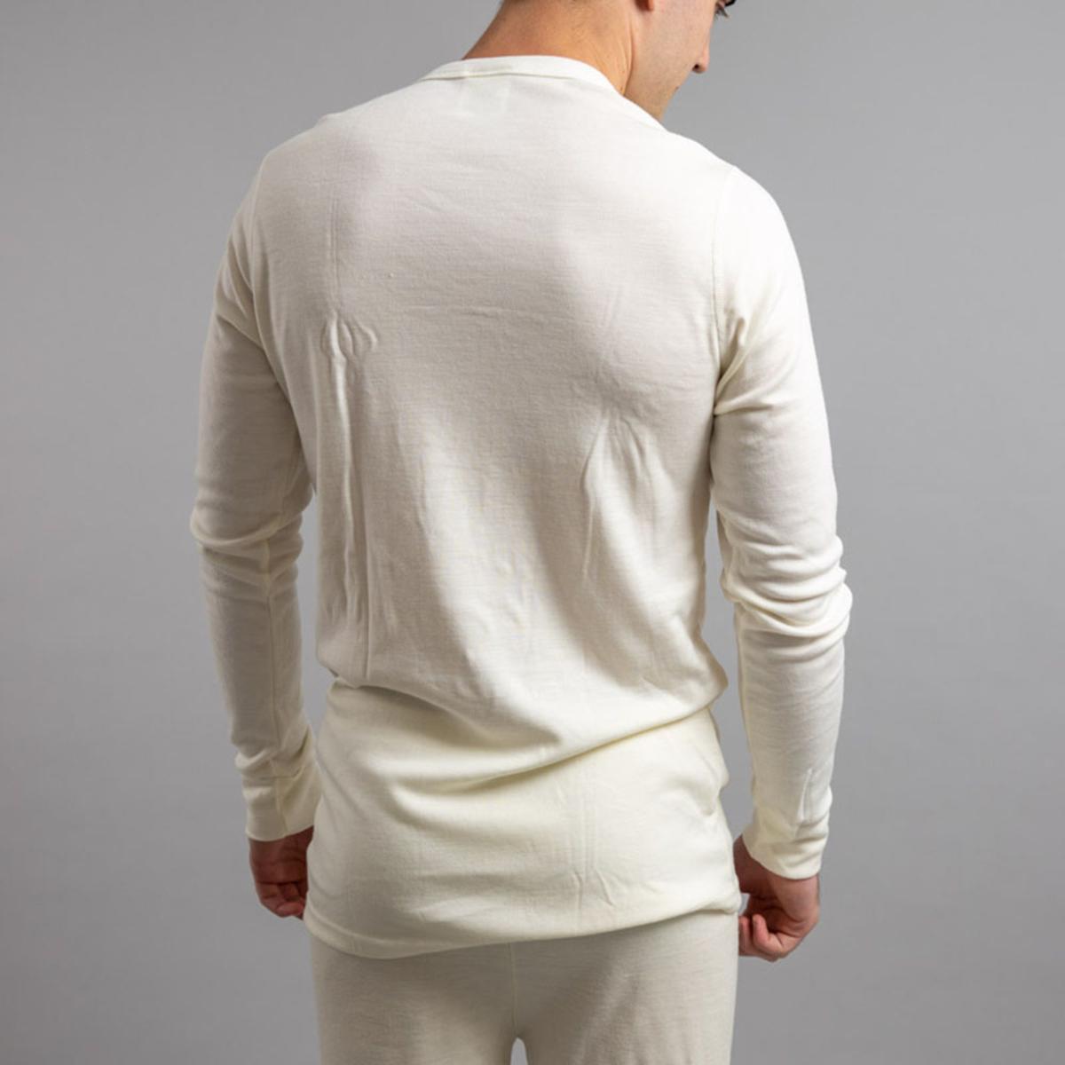 Merino Skins Unisex Long Sleeve Crew Neck - White Merino Skins Unisex Long Sleeve Crew Neck - White