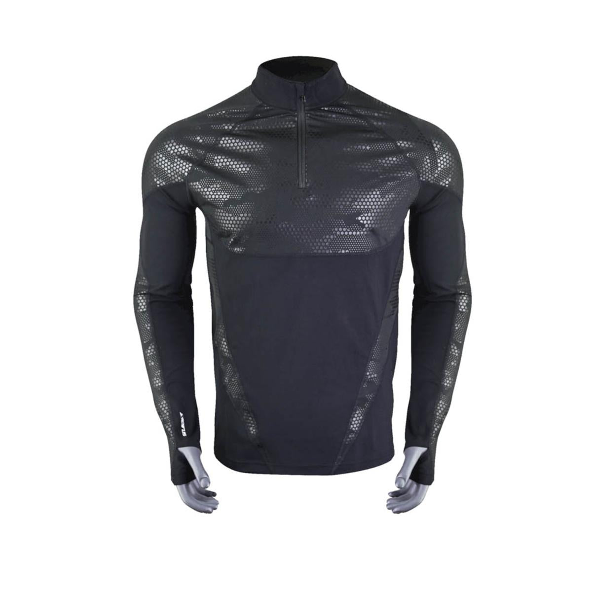 Seirus Men's Heatwave Mapped Long Sleeve 1/4 Zip Mock Top Seirus Men's Heatwave Mapped Long Sleeve 1/4 Zip Mock Top