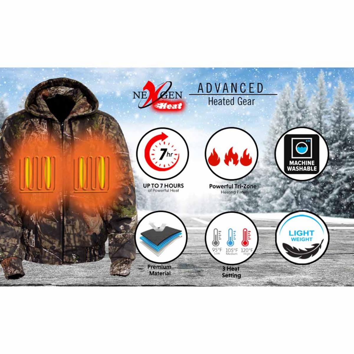 Nexgen Heat Women's 7V Heated Zipper Hoodie Nexgen Heat Women's 7V Heated Zipper Hoodie