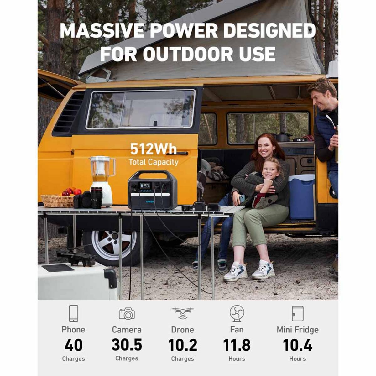 Anker PowerHouse 535 Portable Power Station - 512Wh/500W Anker PowerHouse 535 Portable Power Station - 512Wh/500W