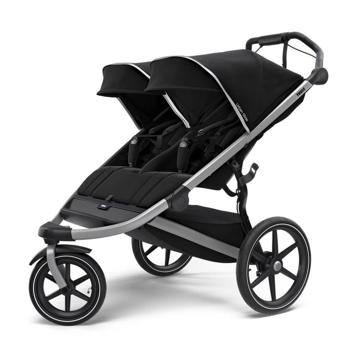 Thule Urban Glide 2 Double Jogging Stroller - Aluminium/Jet Black Thule Urban Glide 2 Double Jogging Stroller - Aluminium/Jet Black