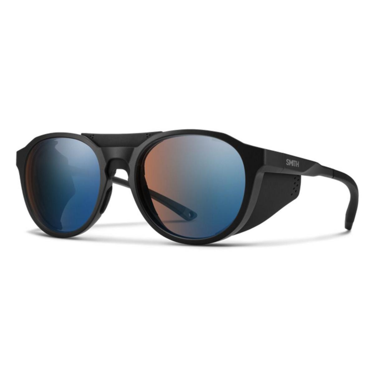 Smith Optics Venture Sunglasses ChromaPop Glacier Photochromic Copper Blue Mirror - Matte Black Frame Smith Optics Venture Sunglasses ChromaPop Glacier Photochromic Copper Blue Mirror - Matte Black Frame