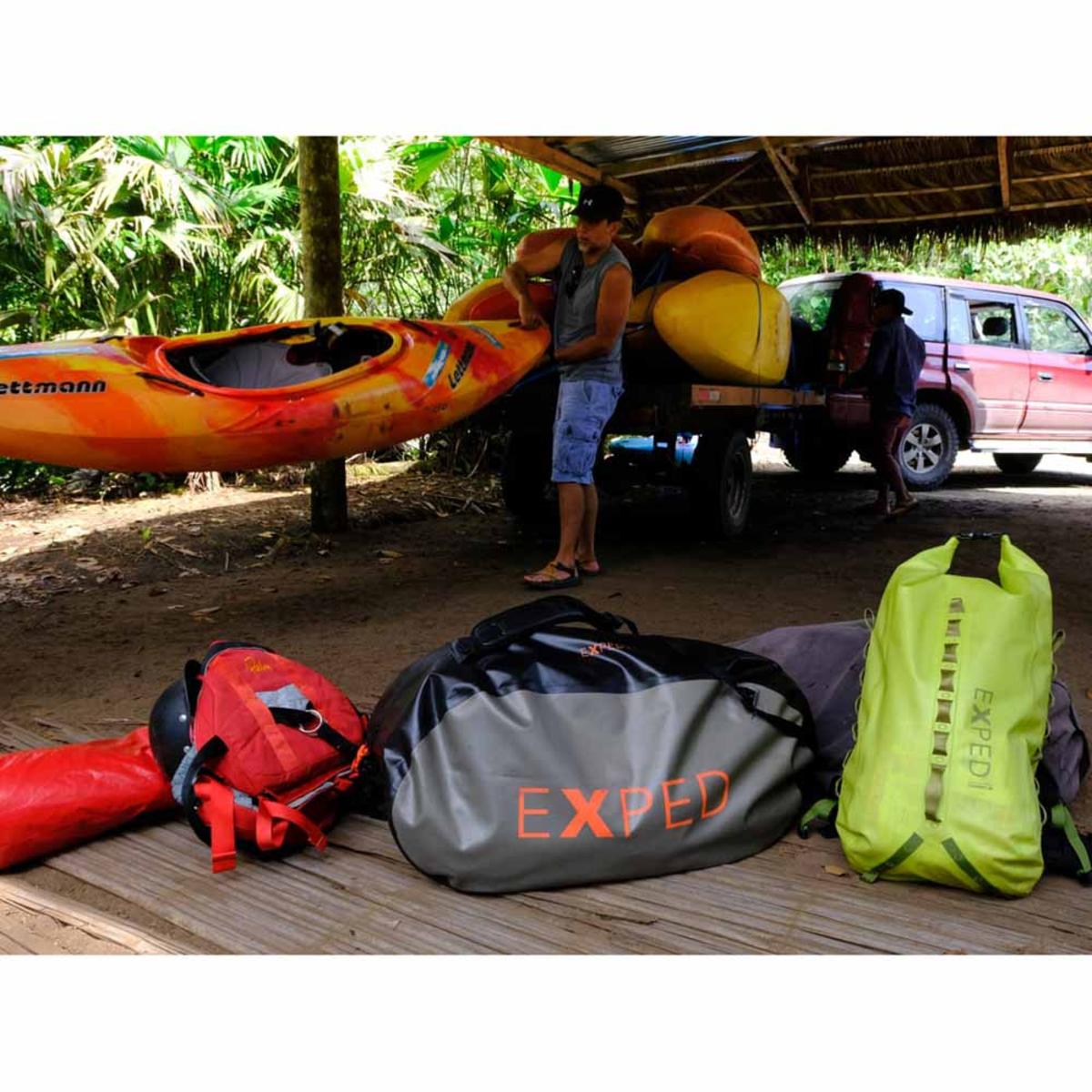 Exped Tempest 140L Duffle Backpack - Black/Olive Grey Exped Tempest 140L Duffle Backpack - Black/Olive Grey