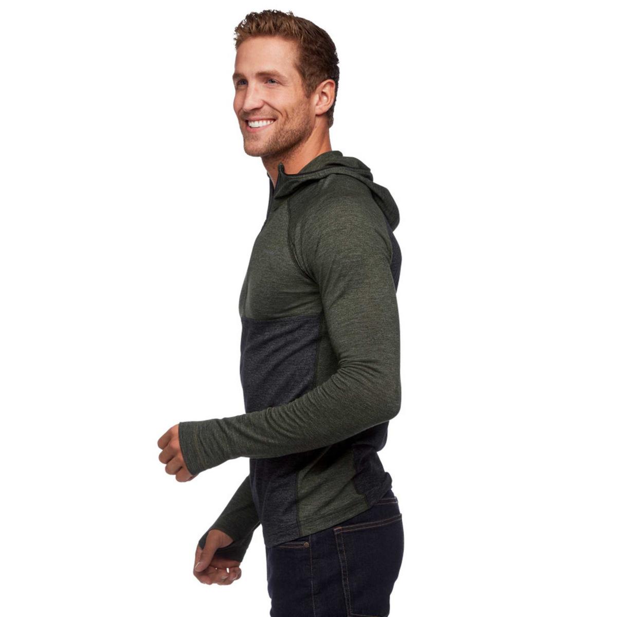 Black Diamond Men's Solution 150 Merino Baselayer Crew Half Zip Hoody Black Diamond Men's Solution 150 Merino Baselayer Crew Half Zip Hoody