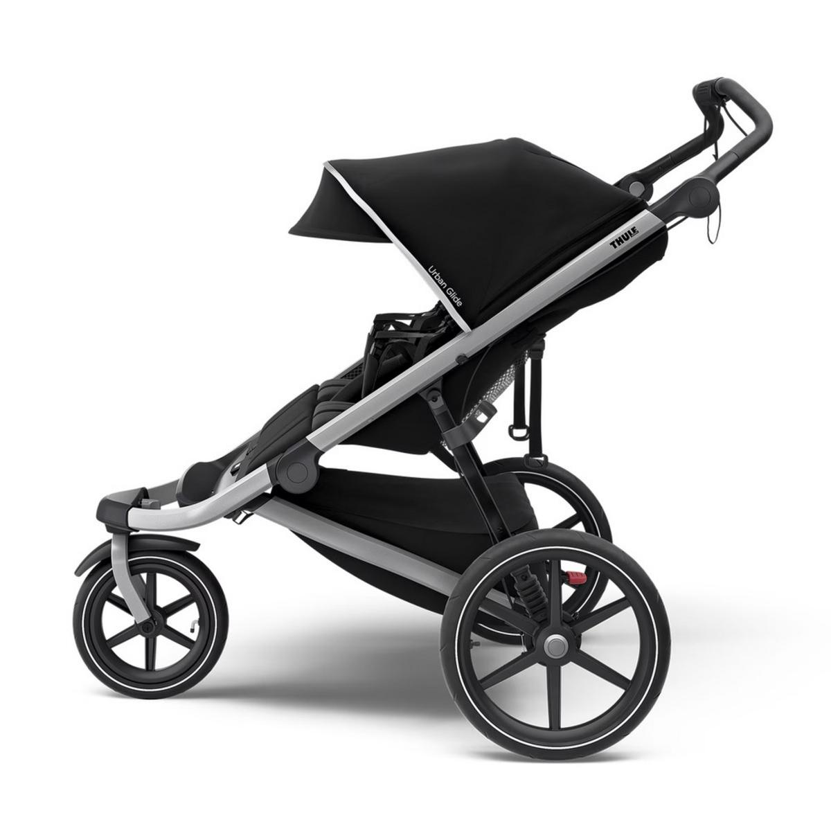 Thule Urban Glide 2 Double Jogging Stroller - Aluminium/Jet Black Thule Urban Glide 2 Double Jogging Stroller - Aluminium/Jet Black