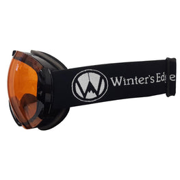 Winter's Edge Double Lens Goggle Rose Lens - Black Frame