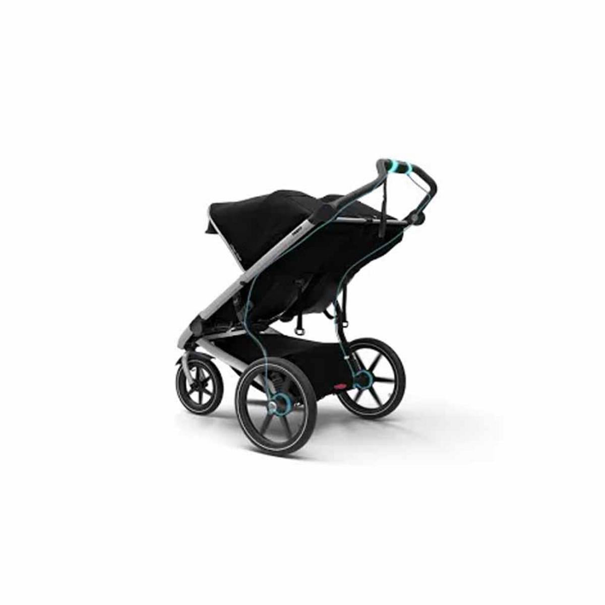 Thule Urban Glide 2 Double Jogging Stroller - Aluminium/Jet Black Thule Urban Glide 2 Double Jogging Stroller - Aluminium/Jet Black