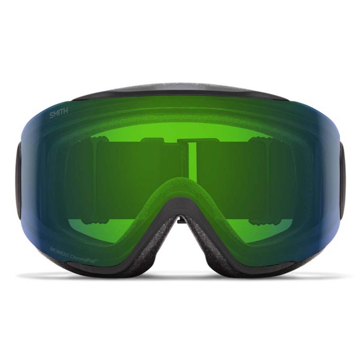 Smith Optics Women's Moment Goggles ChromaPop Everyday Green Mirror - Black Frame Smith Optics Women's Moment Goggles ChromaPop Everyday Green Mirror - Black Frame